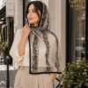 شال پینترستی وارداتی شکوفه مشکی
