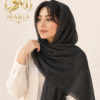 شال لمه مجلسی وارداتی مشکی دور دانتل زنانه