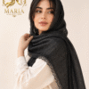 شال لمه مجلسی وارداتی مشکی دور دانتل زنانه
