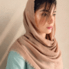 شال نخ پنبه دور ریش زنانه سبک و ضد تعریق