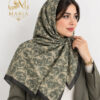 روسری نخی قواره ۱۲۰ زنانه طرح‌دار رنگ سبز