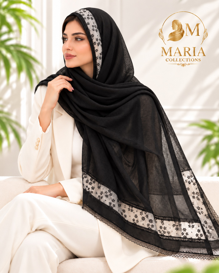 روسری وارداتی بابونه قواره‌دار – 110200